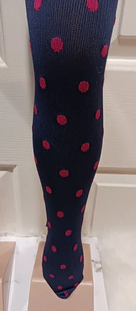 Knee High Socks With Red Dots In S/M - Picture 4 of 8